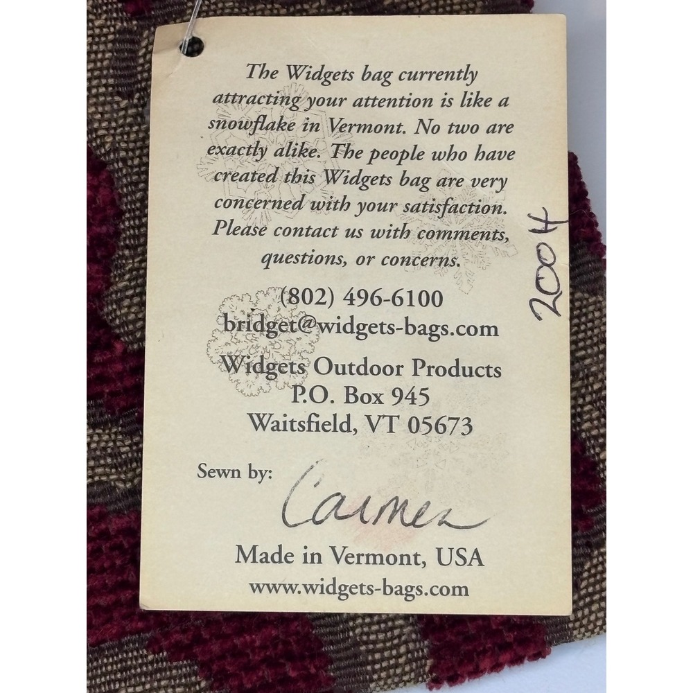 2004 Y2K Whimsigoth Tapestry Crossbody Bag Handmade Vermont NWT Boho Widgets Art - Picture 3 of 5